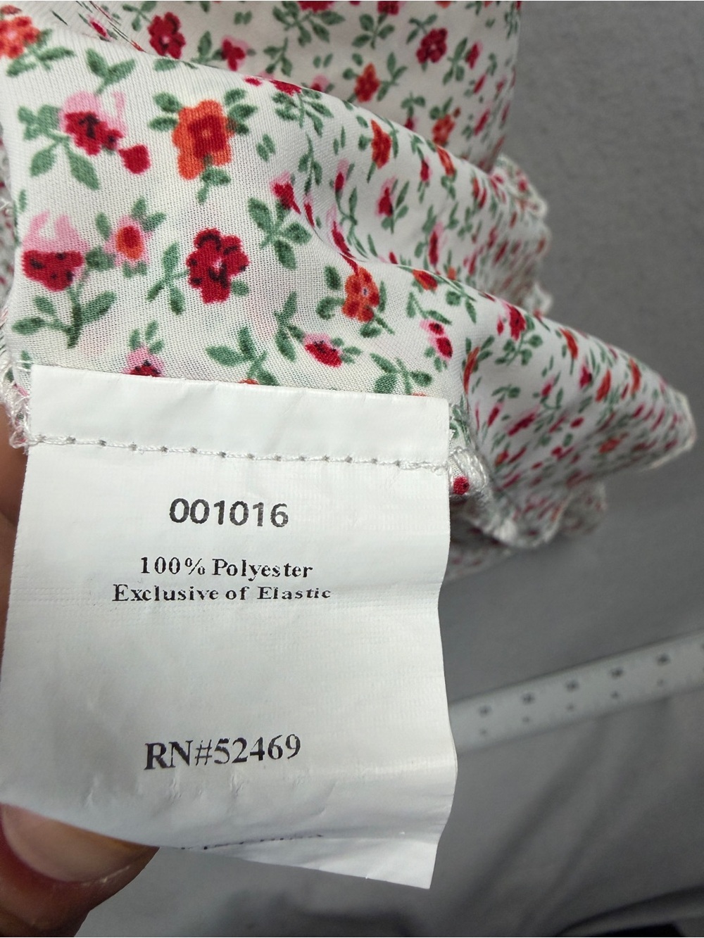 PrettyGarden White Floral Smocked Tiered Long-Sleeve Dress Sz S - Picture 9 of 9